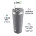 Ello Beacon Vacuum Insulated Stainless Steel Tumbler with Optional Straw, 24 oz, Grey
