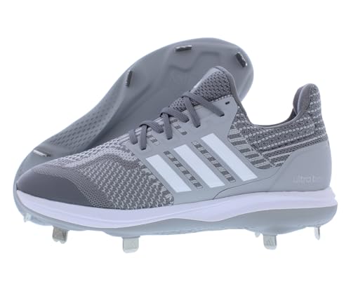 Adidas Ultraboost DNA 5.0 ID9602 Grey-White Men's Metal Baseball Cleats 8.5 US