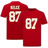 Travis Kelce red 87# for Mens/Womens/Kid Football T-Shirt No Brand/Logos 100% Cotton