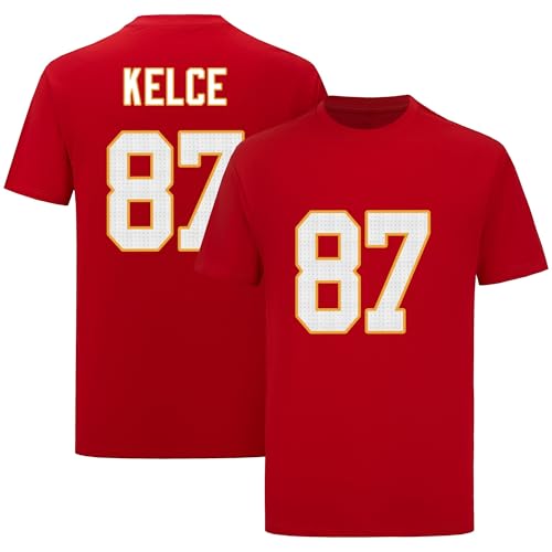 Travis Kelce red 87for Mens/Womens/Kid Football T-Shirt No Brand/Logos 100% Cotton