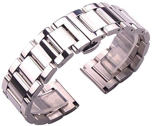 Bracelets de montre en acier inoxydable 18mm 20mm 22mm 24mm bracelet montre métal argent