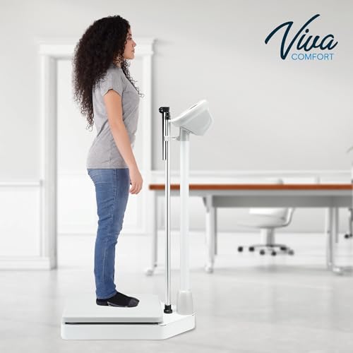 Vivacomfort 904-01 Digital Medical Scale For Body Weight, Digital Medical Grade Doctor Scale, Professional Height And Weight Physician Scale thumb #4