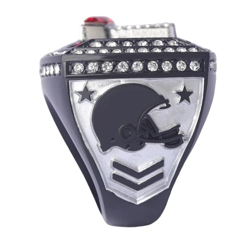 Image of 12 pcs Pack FFT02 6 Styles Football Championship Trophy Ring Champion and Finalist Awards Finger Size 9
