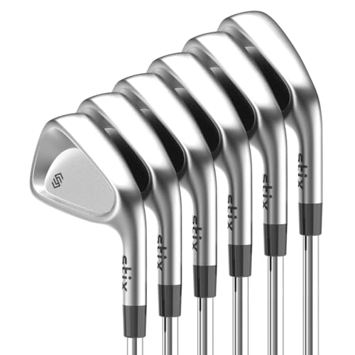 STIX Golf Iron Set – 6 Club Cavity Back Iron Set (5–Pitching Wedge) – Modern Minimal Design – Premium Unisex Golf Clubs – Right Handed – Steel Shafts – Regular Flex