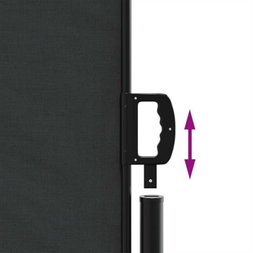 Toldo lateral extensible para jardín negro separador de ambientes para cenas en la terraza 7