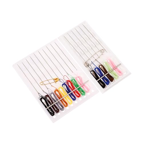 Uonlytech 2 Juegos Kit De Costura Accesorios Caja De Aguja De Coser Agujas De Coser Lienzo Patas Ropa Juego De Agujas De Coser Alfileres De Costura Simple Cable Blanco