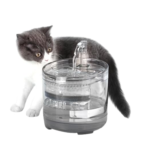 OPULENCE Transparent Automatic Cat Water Fountain - Pet Dog Intelligent Water Fountain Infrared Sensor.Big1.8L & 3 Flow Faucet modes Healthy & Hygienic Super Quiet for Small Cats,Dogs (Automatic)