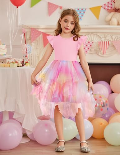 Arshiner Toddler Tutu Dress Little Girls Irregular Tulle Princess Birthday Party Formal Dresses4