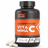 Vitamina C - No ácido - ester- c - Mega Plus Competition - Refuerza el Sistema Inmunitario y reduce la fatiga - Pura - Sin Aditivos - Sin sabor - 60 capsulas - 500mg