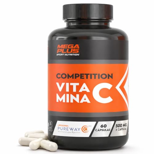 Vitamina C - No ácido - ester- c - Mega Plus Competition - Refuerza el Sistema Inmunitario y reduce la fatiga - Pura - Sin Aditivos - Sin sabor - 60 capsulas - 500mg