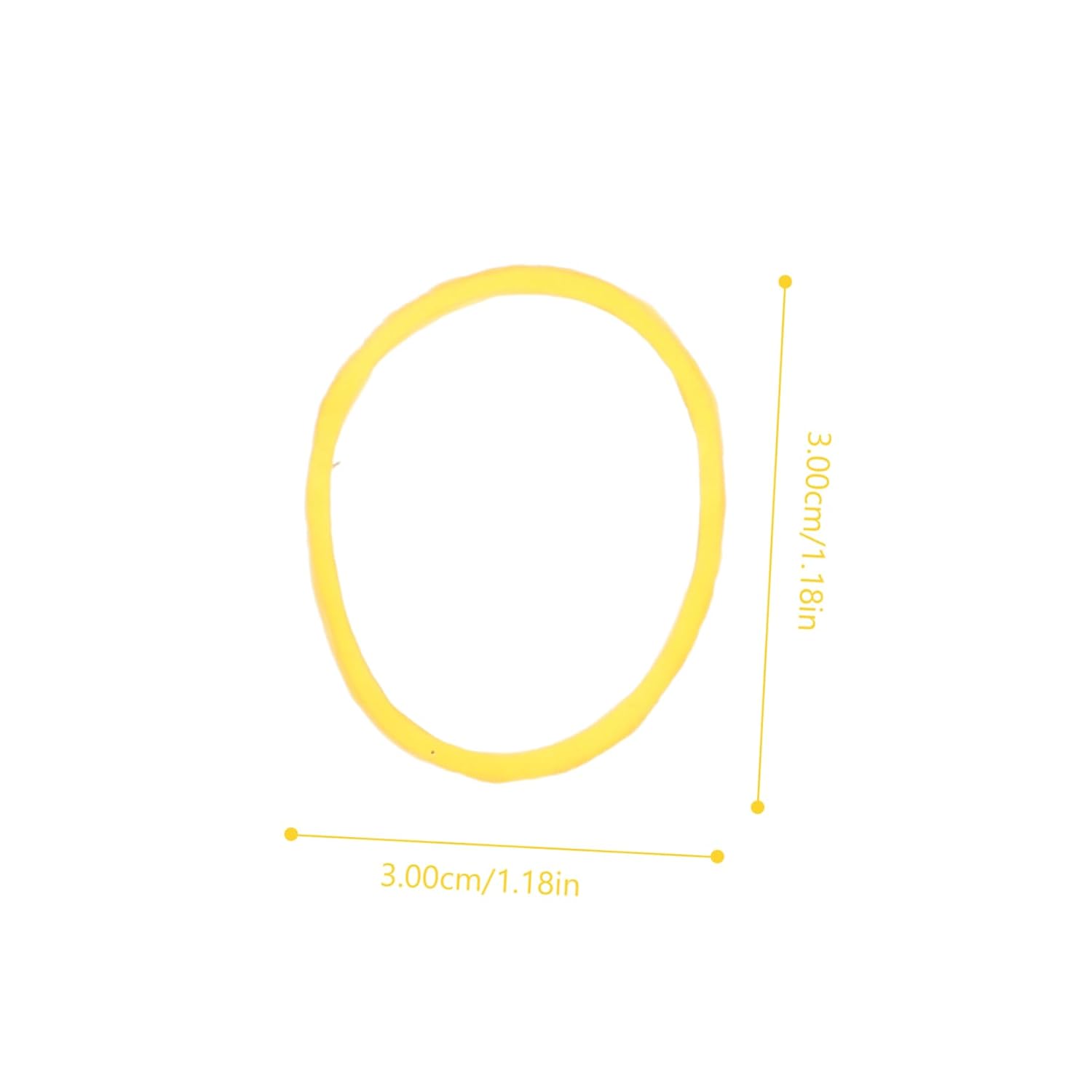 High Temperature Rubber Bands for Hairdressing Yellow Perm Rubber Rings for DIY Styles Material Non Deforming Household Tool for Hair Styling