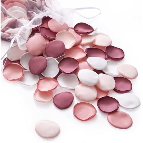 Serwalin 300Pcs Pink Silk Rose Petals Flower Petals for Wedding Decor