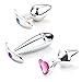 Penis Shape Metal-plated Butt/Anal Plug for Sex Games Updated Fetish Butt Anal Sex Toys, Bestimulus Stainless Steel Anal Butt Plugs Personal Massager for Sex Games (1 Pkg/3 Plugs)