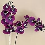 Nvzi 3pcs Moth Orchid Artificial Flowers, Fake Flowers, Flores Artificiales para, Wedding Decor d