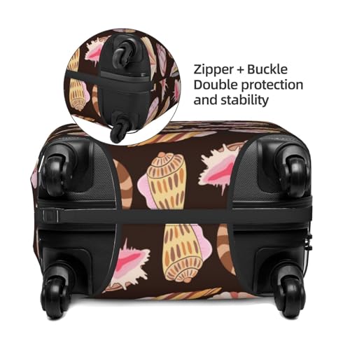 Conch Shells Print No.9030 Luggage Cover Protector Anti-Scratch Washable Fits 18-32 Inch Luggage-Large4