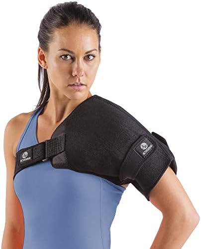 ActiveWrap - Shoulder Ice Pack Wrap with 2 Reusable Hot and Cold Packs and Compression Straps for Shoulder Pain, Shoulder Ice Pack Rotator Cuff Cold Therapy, For Heat and Ice Therapy, Large/X-Large