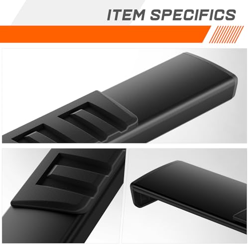 Estribos laterales de aluminio negro 6" para Silverado miniatura 7