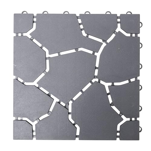 WERKA PRO Steinfliese grau 30 x 30 x 1.50cm Satz von 6