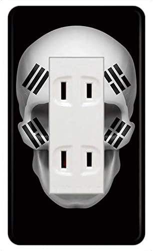 コンセントカバー コンセントプレート コスモシリーズワイド21対応 3口用 スカル ドクロ 国旗柄 050 韓国 スイッチカバー スイッチプレート おしゃれ デザイン お部屋の模様替え 1口用 2口用 5口用 6口用 スイッチ用