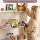 FINGERINSPIRE Acrylic Golf Ball Display Stand 7.6x7.6x7.6cm Golf Ball Display Case Transparent Cube Golf Ball Holder with Black Base Dust Protection Storage Box for Single Golf Ball - Image 5