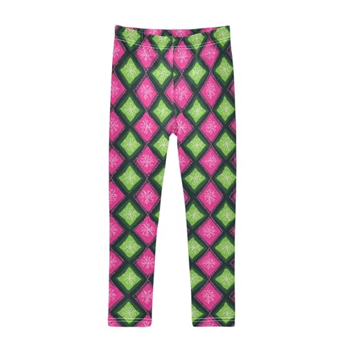 senya Girls Printed Leggings Yoga Pants Christmas Pattern for Kids in 4t to 10 Years, 4T
