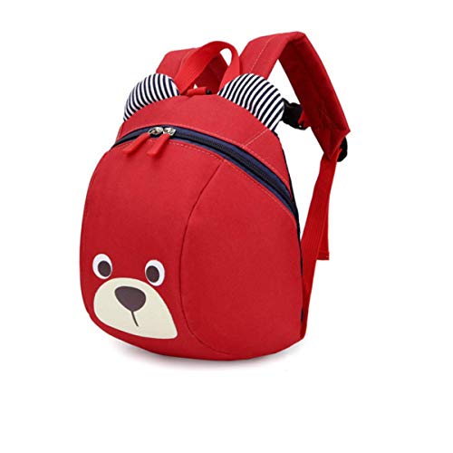 Mochila Infantil para Niños y Niñas de 2 5 Años  Carita de Oso  26   13   21CM   Rojo