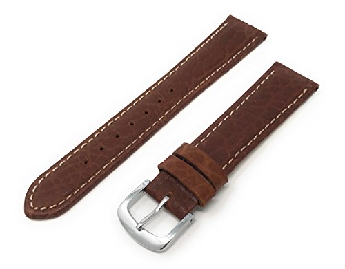 Mens Genuine Italian Leather Watchband Tan 19mm Watch Band - by JP Leatherworks