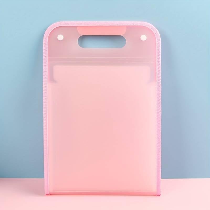 AG E-Com A4 File Folder Vertical 13 Pockets Multifunctional Snap Button Portable Examination Paper Document Accordion File Organizer Bag School Supplies (Multicolor)