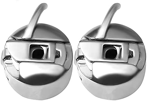 2PCS Sewing Machine Bobbin Case, Stainless-Steel Bobbin Holder Case for Front Loading 15 Class Machines