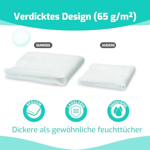 SUNKISS Trustplus Feuchttücher für Erwachsene, Extra Dick 20x30 cm Körperreinigungstücher mit Aloe für ältere Inkontinenz & Reinigung, 200 Stück (4 Packungen mit 50)