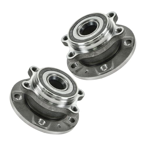 Front Driver and Passenger Side Wheel Bearing and Hub Assembly Set 2 Piece Compatible with 08-13 Audi A3 06-13 A3 Quattro 15-18 Q3 15-18 Q3 Quattro 08-15 TT Quattro 12-13 TT RS Quattro