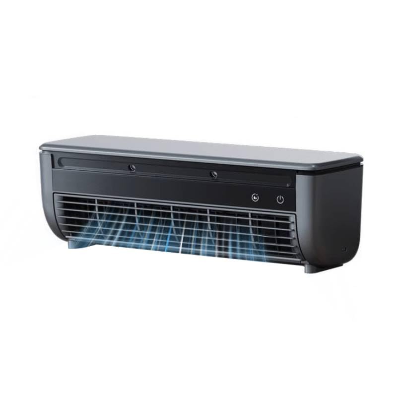 Saker Plus Portable Air Conditioner - Wireless Wall Mounted AC with 3 Wind Modes for Fast Cooling - 10 dB Quiet for Indoor Rooms,Bedroom,Kitchen (dark grey)