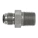 Brennan Industries F2404-08-08-O Steel Straight Flare-O Fitting, 3/4"-16 Male O-Ring Flare x 1/2"-14 Male NPTF