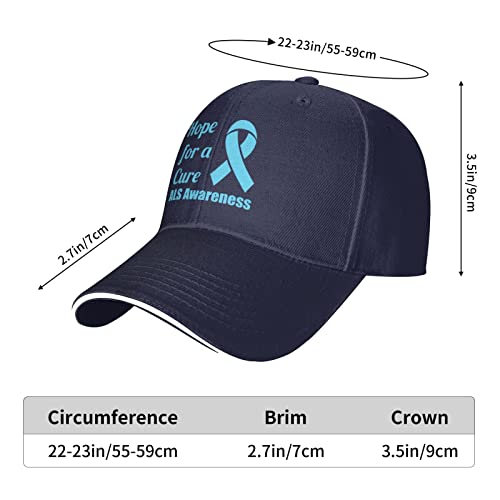 Gorra unisex estilo cowboy ajustable azul marino miniatura 6
