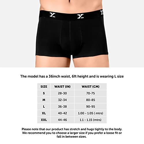 Image of XYXX Men's CloudSoft Micro Modal Trunks| Snug Fit, 4-Way Stretch, Anti-Roll & No-Marks Waistband Underwear for Men Combo (Pack of 5)
