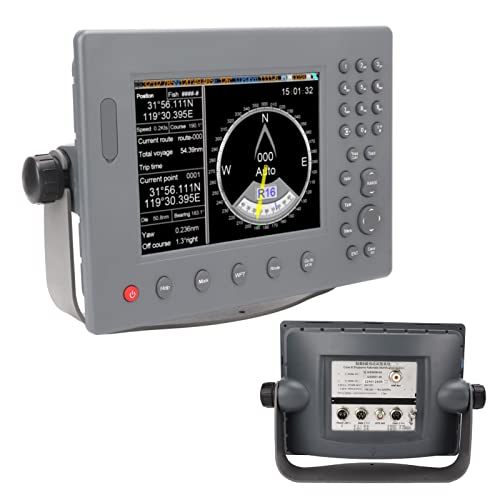 Satelliten-GPS-Navigator, eingebauter AIS-Transponder, intelligentes Antikollisions-Multifunktions-8-Zoll-Farbdisplay, 6000 Punkte, GPS-Kartenplotter für(Naher Osten Afrika Europa Diagramm)