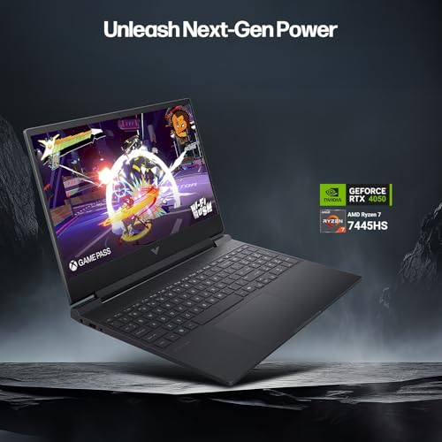 Image of HP Victus 15.6 inch FHD 144Hz Gaming Laptop - AMD Ryzen 7 7445HS, 16GB RAM, NVIDIA RTX 4050 GPU, 1TB SSD, Backlit Keyboard, Wi-Fi 6E, Bundle with Mytrix Accessories, Mica Silver, Windows 11