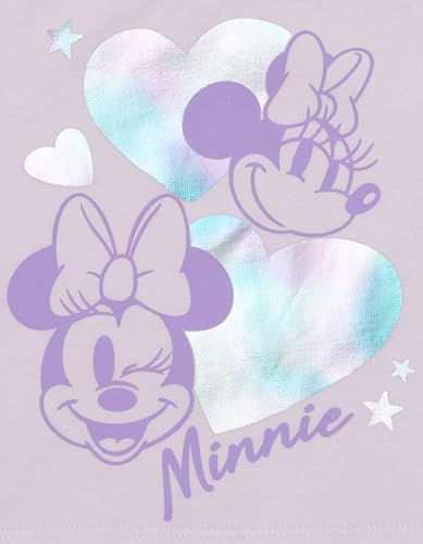 Disney Minnie Mouse Toddler Girls Metallic Print T-Shirt and Tulle Tutu Skirt Outfit Set Lavender 2T - image 6