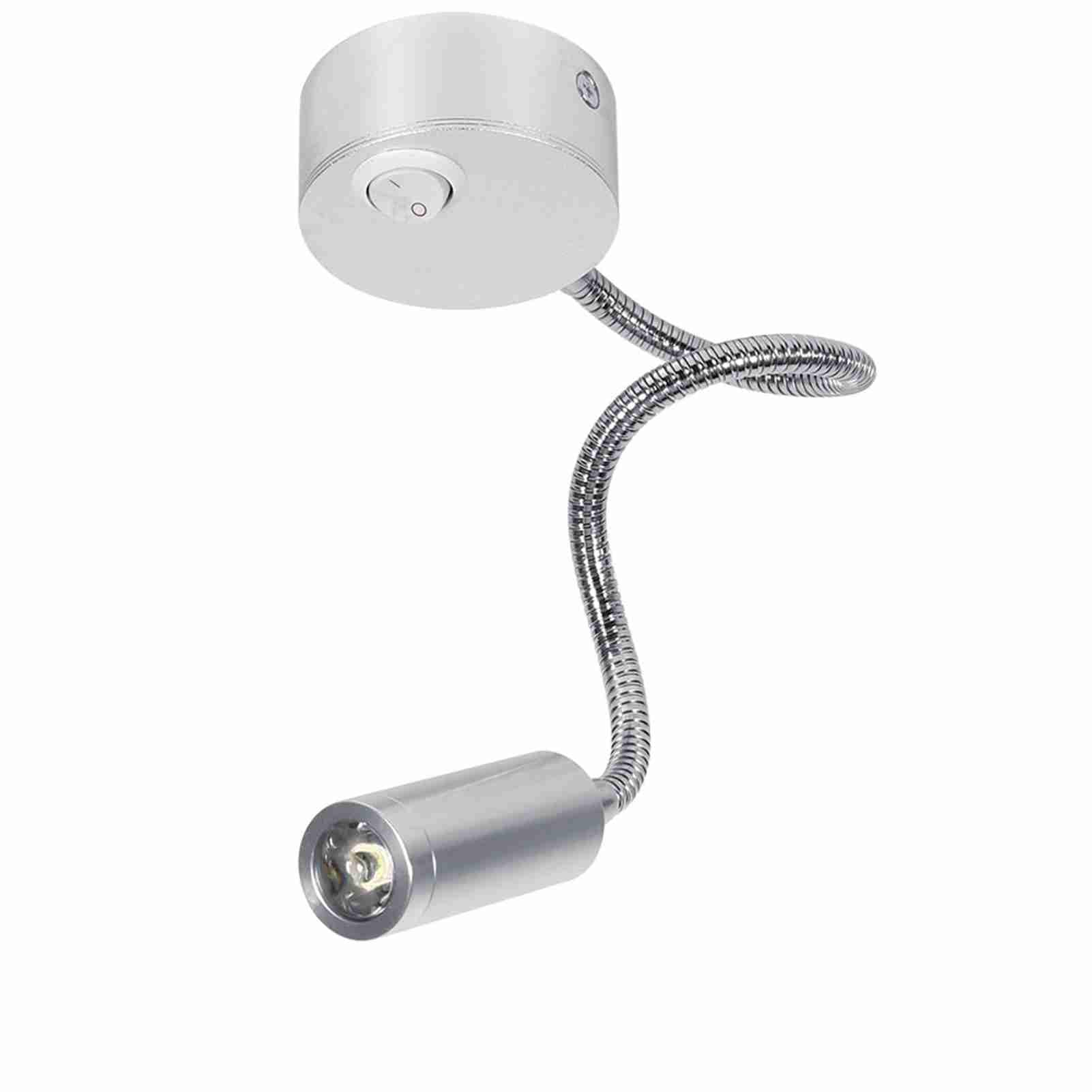 Hyuduo 1W Flexible Gooseneck LED Wall Lamp with ON/OFF Switch for Reading Work, and Study in Bedroom & Office - 3500K warm white - Image 4