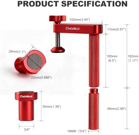 CheisXcel 6pcs 3/4" Bench Dog Clamp Detachable Extended Rod for Woodworking - 1