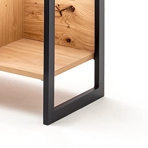 Lomadox Wohnwand Set mit Couchtisch, Eiche Bianco geölt, inkl. LED Beleuchtung und Fernbedienung – Bild 7