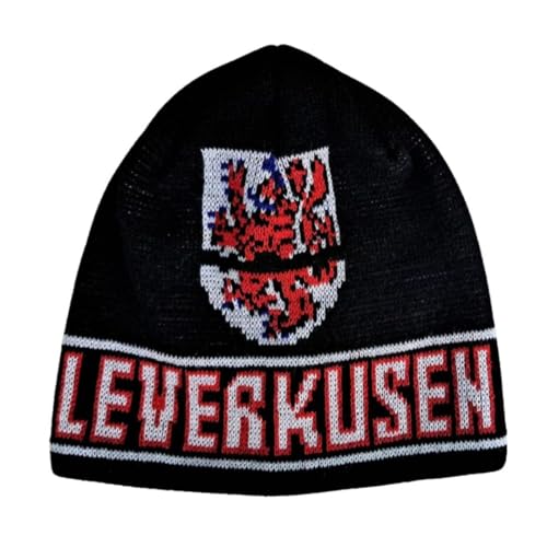 Preisvergleich Produktbild Wallitschek Leverkusen - Schriftzug mit Wappen Strickmütze, Wintermütze, Beanie, Fanmütze, Fussball, 1904