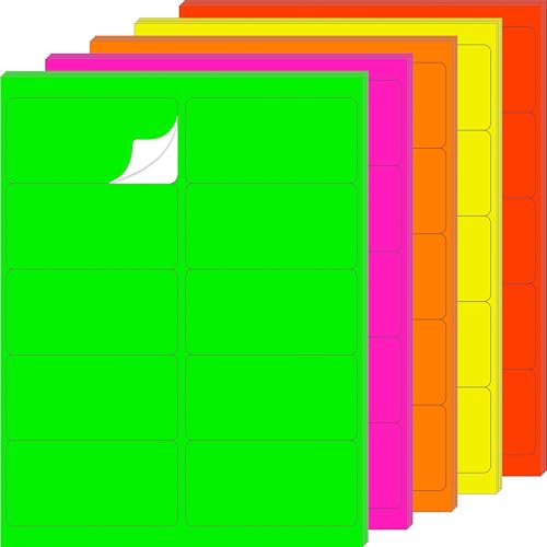 Étiquettes de déménagement fluo pour enveloppes d'expédition et marquage de colis