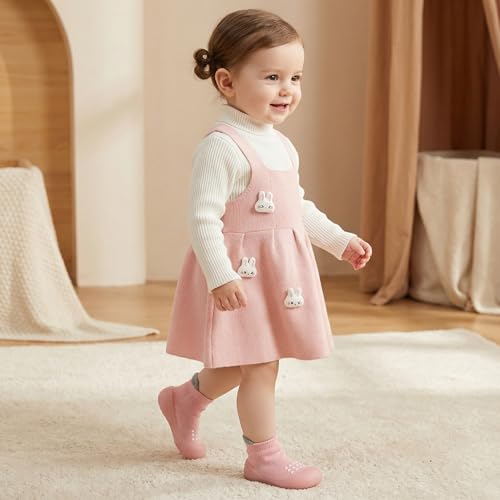 Image of Hstyle Baby Sock Shoes Toddler Boys Walking Shoes Infant Slippers Sneakers | Non-Slip,Soft Rubber Sole,Lightweight,1st Birthday Gifts for Baby Boys Girls