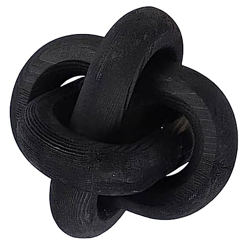 ABOOFAN Elegante Catena A Maglie in Legno Decorazione Per La Casa Nodo Rustico Decorazione Da Parete Multiuso Legno Naturale Nero