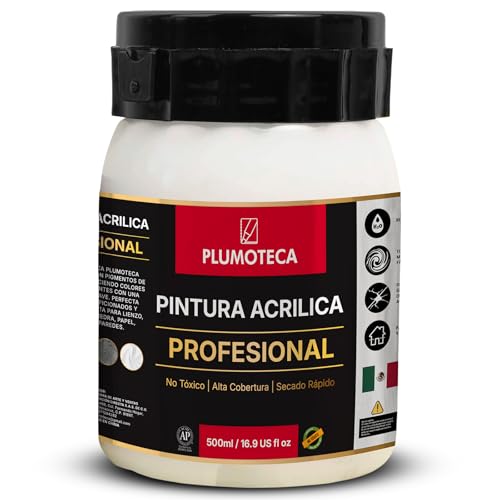 La Mejor Recopilación de Pintura para Pintar Ropa al mejor precio. 43 PLUMOTECA Pintura Acrílica 250ml / 500ml Para Tela, Lona y Tenis Fórmula Flexible y Duradera que No se Agrietará, Alta Cobertura, Secado Rápido Lienzo, Ropa, Madera, Cerámica,...