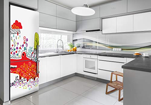 Decoración sala de estar y cocina con pegatinas pared de cocodrilo 3