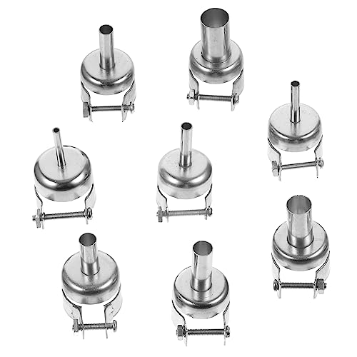 MUCKLILY 850/952/852 Hot Nozzles Set 8pcs Soldering Nozzle Kit Hot Air Soldering Parts Easy Replacement for Air Desoldering Stati