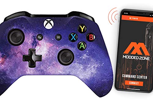 Smart Rapid Fire Custom Modded Controller for Xbox One S Mods FPS Games and More. Control and Simply Adjust Your mods via Your Phone! (Starry Sky White)