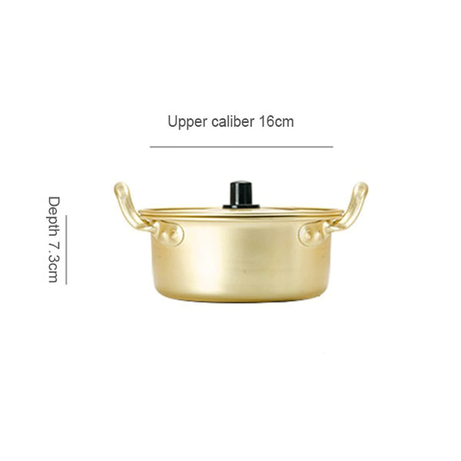 Stock Pot, Olla Coreana Para Fideos Ramen, Olla De Aluminio con Tapa Para Sopa, Leche, Huevo, Calentamiento Rápido, Utensili De Cocina Steamer